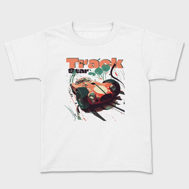 Track Star Racing Car Racing Comic, Tricou Copii