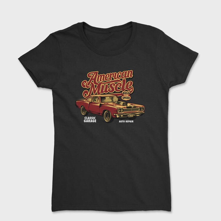 American Muscle Old Car, Tricou Femei