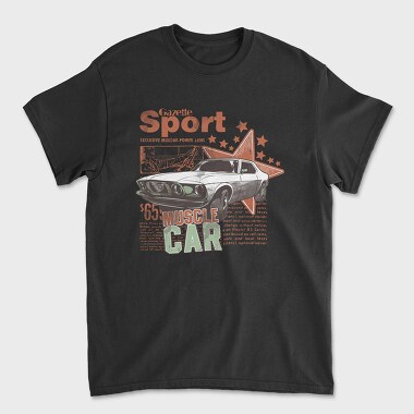 Gazette Sport Muscle Car 65, Tricou Barbati (Unisex)