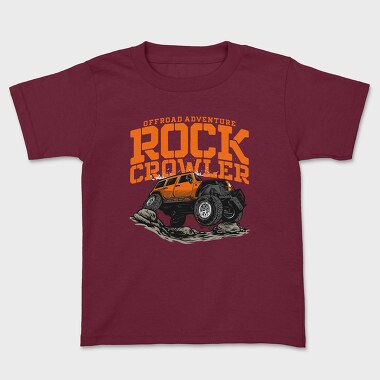 Tricou Copii, Offroad Adventure Rock Crowler Jeep