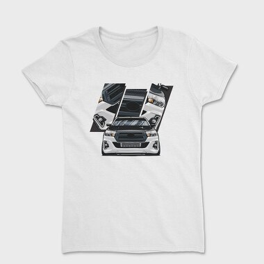 Subaru White Car, Tricou Femei