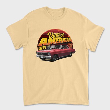 Vintage American Custom 1960, Tricou Barbati (Unisex)