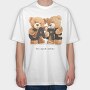 Teddy Bear Care, Tricou Oversize Barbati (Unisex)