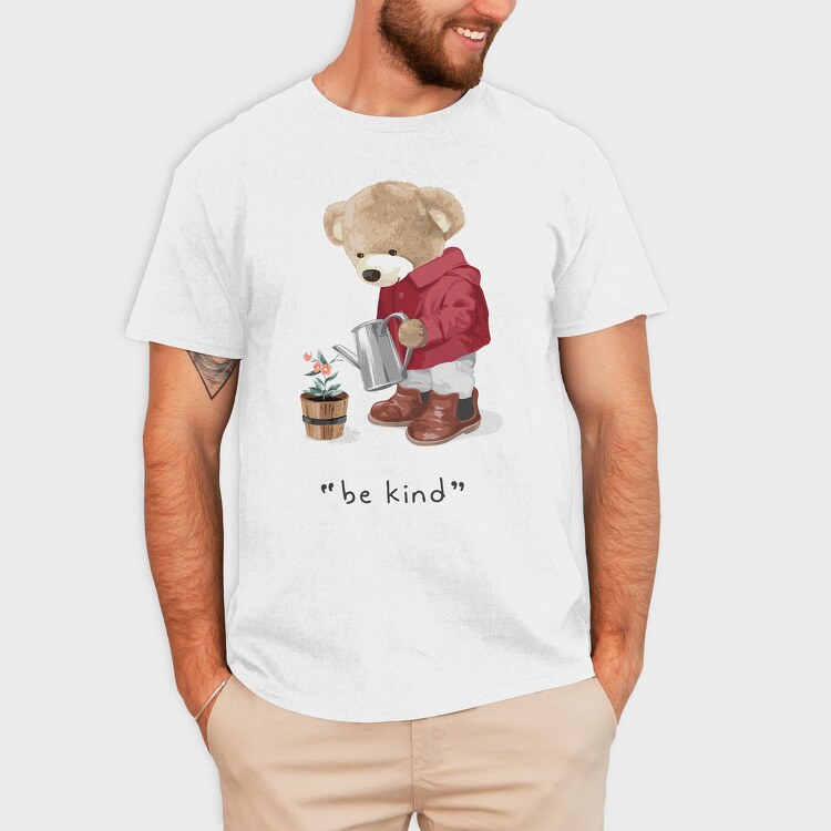Teddy Bear Kindness, Tricou Barbati (Unisex)