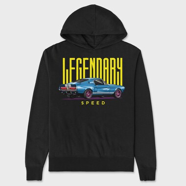 Legendary Speed Mustang, Hanorac Oversize Barbati (Unisex)