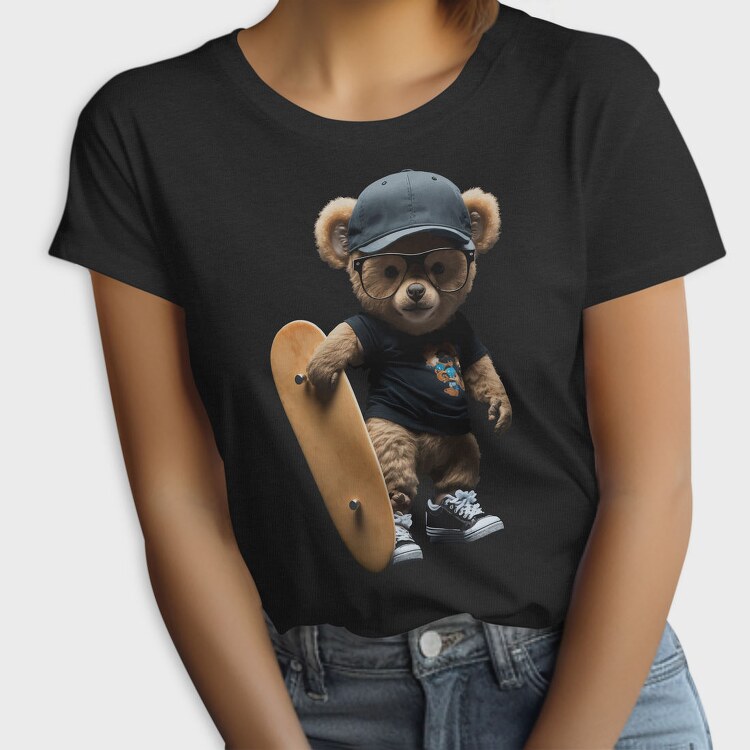 Skateboarding Teddy 1, Tricou Femei