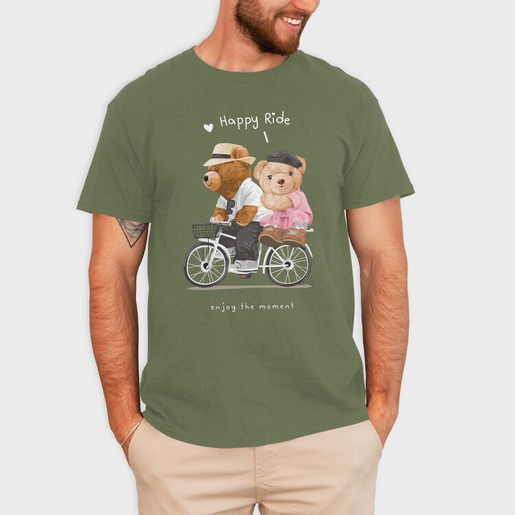 Teddy Bike Ride, Tricou Barbati (Unisex)