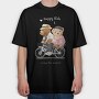 Teddy Bike Ride, Tricou Oversize Barbati (Unisex)
