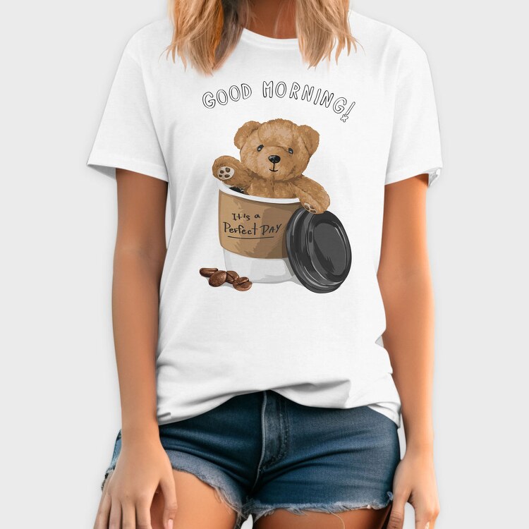 Good Morning Coffee Bear, Tricou Barbati (Unisex)