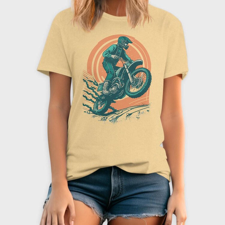 Biker Jumping Motocross Motorcycle, Tricou Barbati (Unisex)