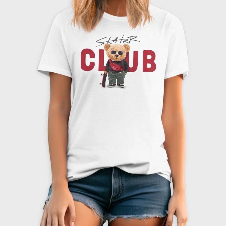 Skater Club Bear, Tricou Barbati (Unisex)