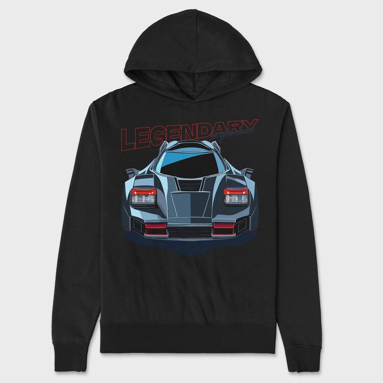 Sports Car Front Perspective Legendary Performance, Hanorac Oversize Barbati (Unisex)