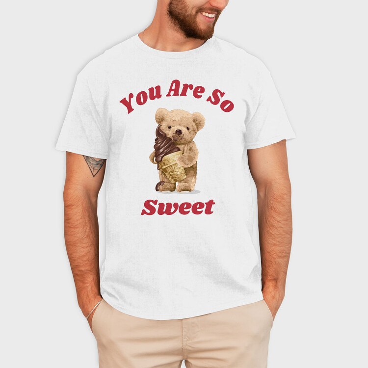 Teddy Ice Cream Sweet, Tricou Barbati (Unisex)