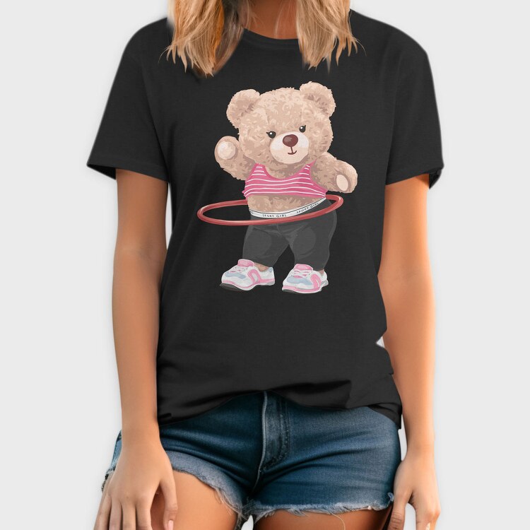 Sporty Bear Hula Hoop, Tricou Barbati (Unisex)