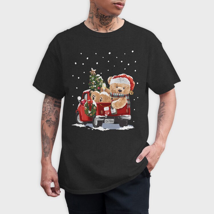 Christmas Bear Truck, Tricou Barbati (Unisex)