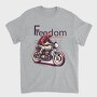 Freedom on Wheels Motorcycle Retro, Tricou Barbati (Unisex)