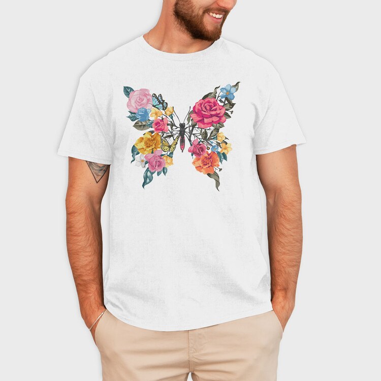 Butterfly Roses Bloom, Tricou Barbati (Unisex)