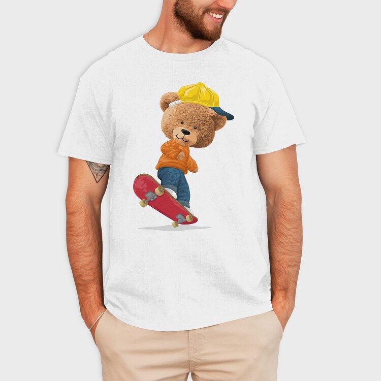 Teddy Skate Cap, Tricou Barbati (Unisex)