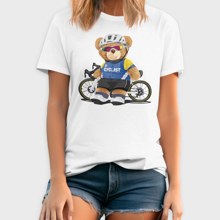 Teddy Bear Cyclist, Tricou Barbati (Unisex)