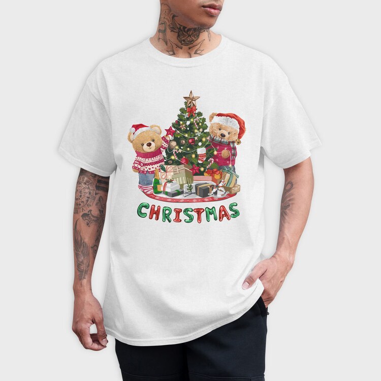 Christmas Teddy Bear 1, Tricou Barbati (Unisex)