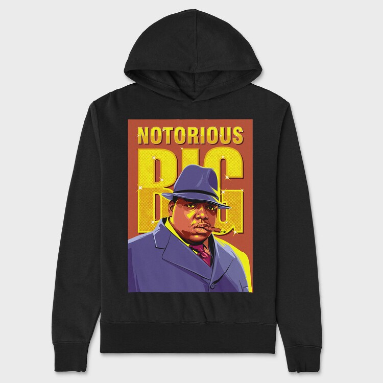 Notorious Big Icon, Hanorac Oversize Barbati (Unisex)