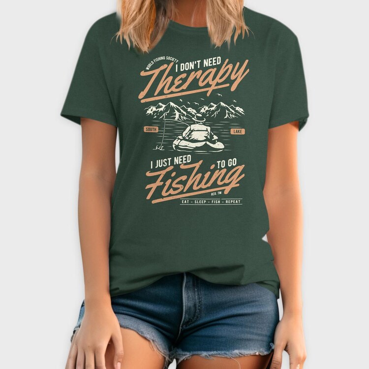 Fishing Therapy, Tricou Barbati (Unisex)