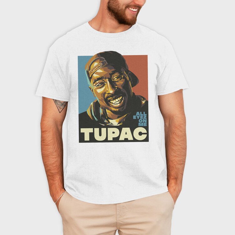 Tupac Smile Eyes, Tricou Barbati (Unisex)