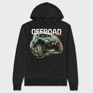 Adventure Offroad Jeep, Hanorac Oversize Barbati (Unisex)