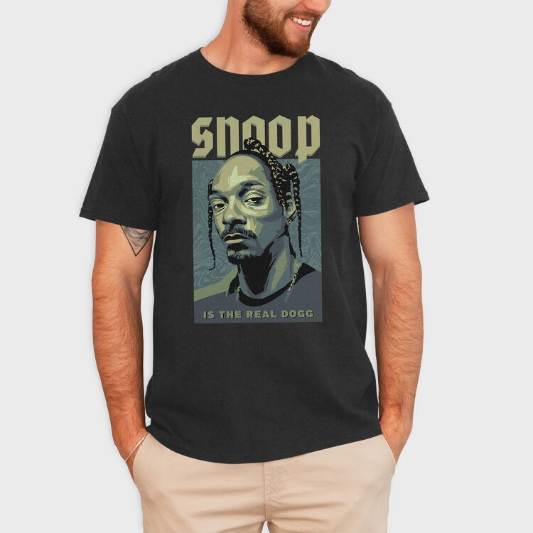 Snoop Dogg Typography, Tricou Barbati (Unisex)