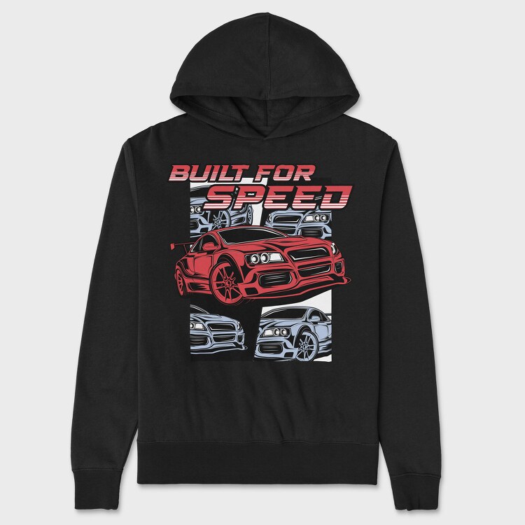 Built for Speed Gtr Red, Hanorac Oversize Barbati (Unisex)