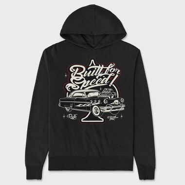 Built for Speed Hotrod Old, Hanorac Oversize Barbati (Unisex)