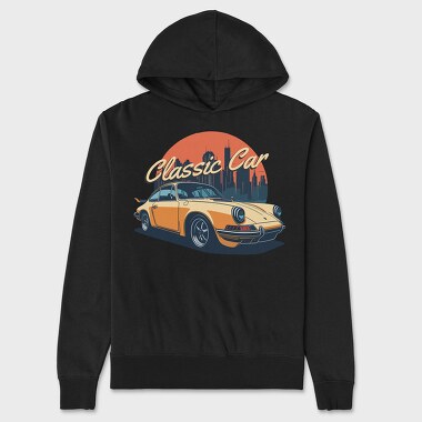 Classic Car Porsche, Hanorac Oversize Barbati (Unisex)