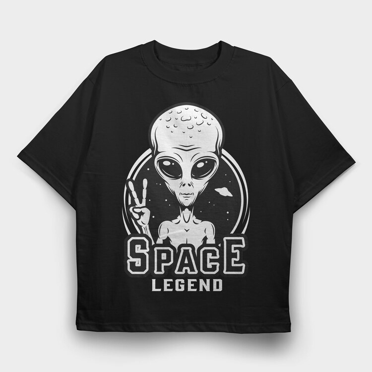 Alien Peace Space, Tricou Oversize Barbati (Unisex)