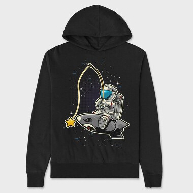 Astronaut Shark Space, Hanorac Oversize Barbati (Unisex)