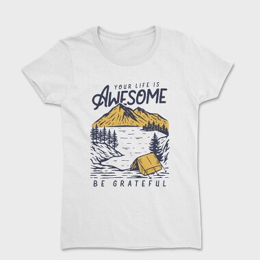 Awesome Camping Vibes, Tricou Femei
