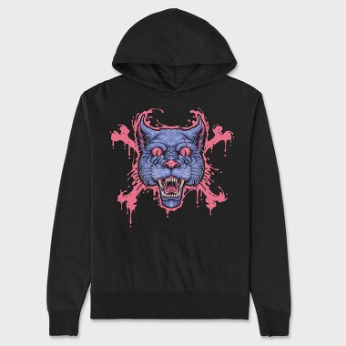 Bloodthirsty Feline Roar, Hanorac Oversize Barbati (Unisex)