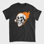 Burning Skull Roller, Tricou Barbati (Unisex)