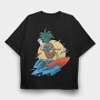 Pineapple Surfer, Tricou Oversize Barbati (Unisex)