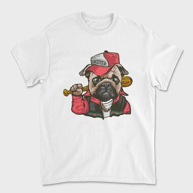 Pug Gangster Bone, Tricou Barbati (Unisex)