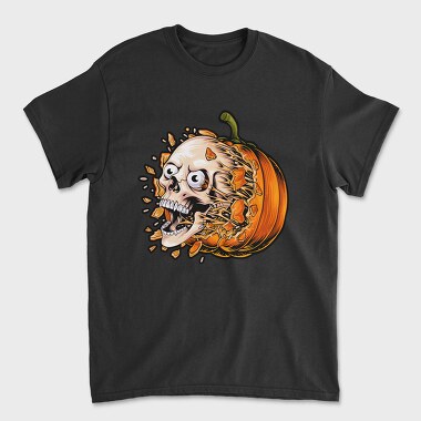 Pumpkin Skull Feast, Tricou Barbati (Unisex)