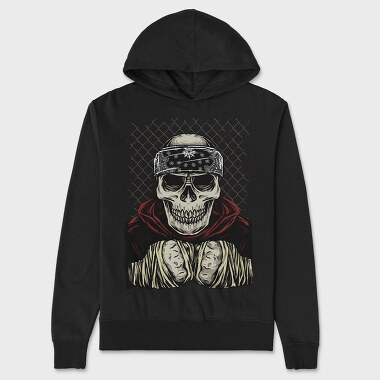 Skull Bandana Fence, Hanorac Oversize Barbati (Unisex)