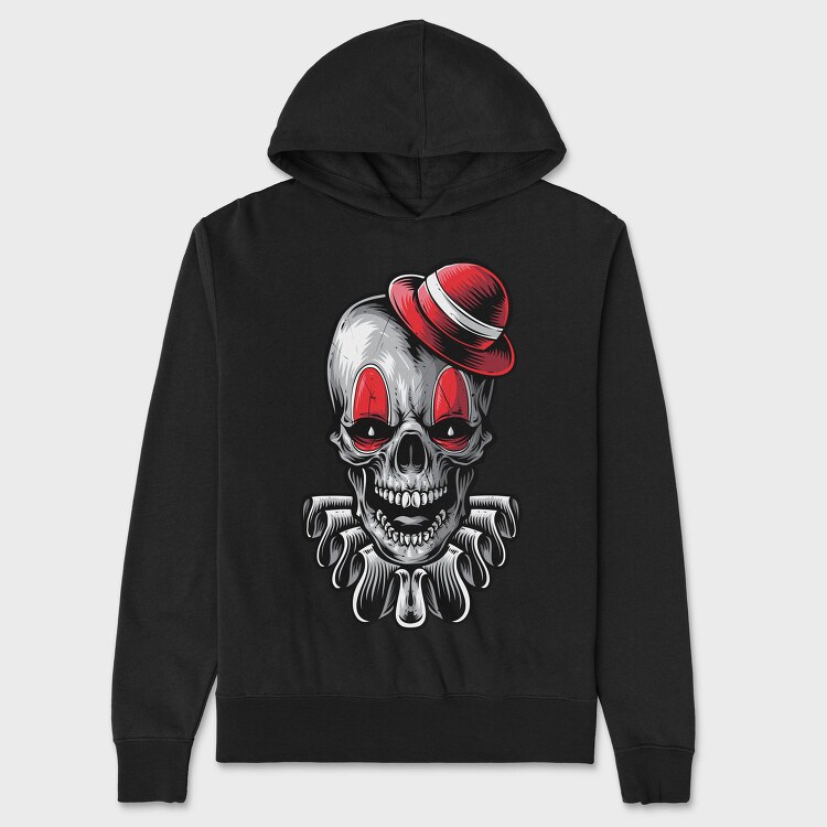 Skull Clown Cap, Hanorac Oversize Barbati (Unisex)