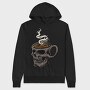 Skull Coffee Steamer, Hanorac Oversize Barbati (Unisex)