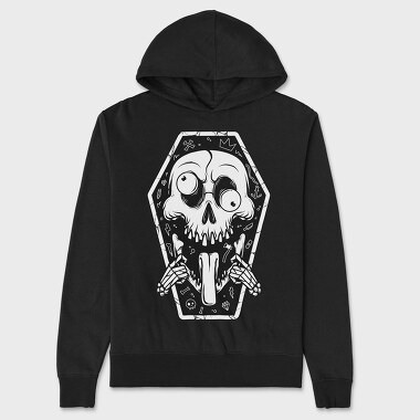 Skull Coffin Vibes, Hanorac Oversize Barbati (Unisex)