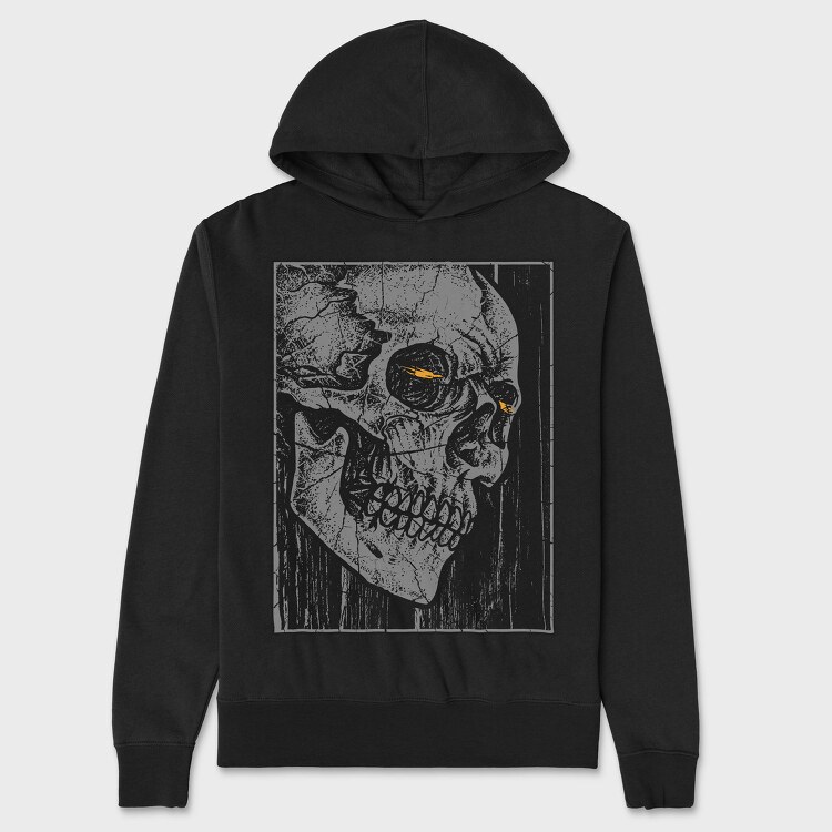 Skull Eyes Glow, Hanorac Oversize Barbati (Unisex)