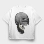 Skull Helmet Rider, Tricou Oversize Barbati (Unisex)