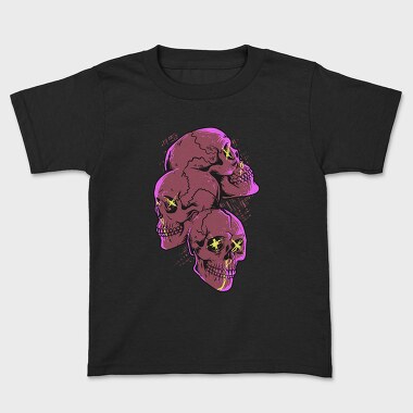 Skull Neon Scream, Tricou Copii