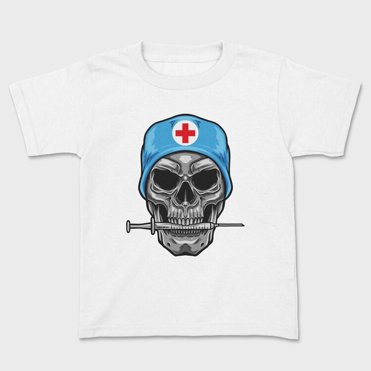 Skull Nurse Syringe, Tricou Copii