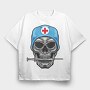 Skull Nurse Syringe, Tricou Oversize Barbati (Unisex)