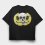 Skull Smiley, Tricou Oversize Barbati (Unisex)